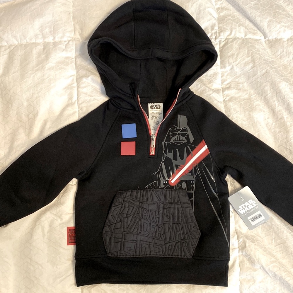 Darth Vader Half Zip Fleece Hoodie for kids